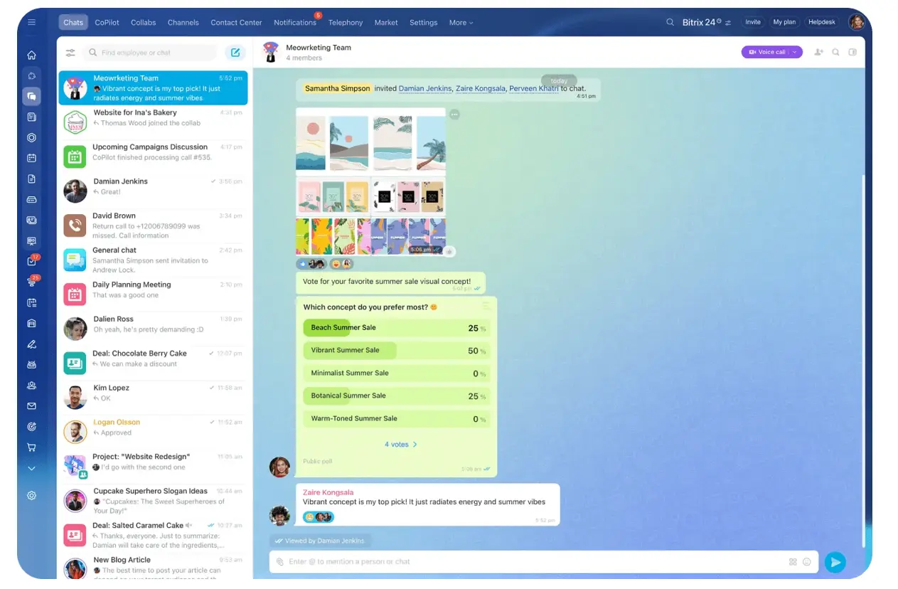 Bitrix24’s communication tools 