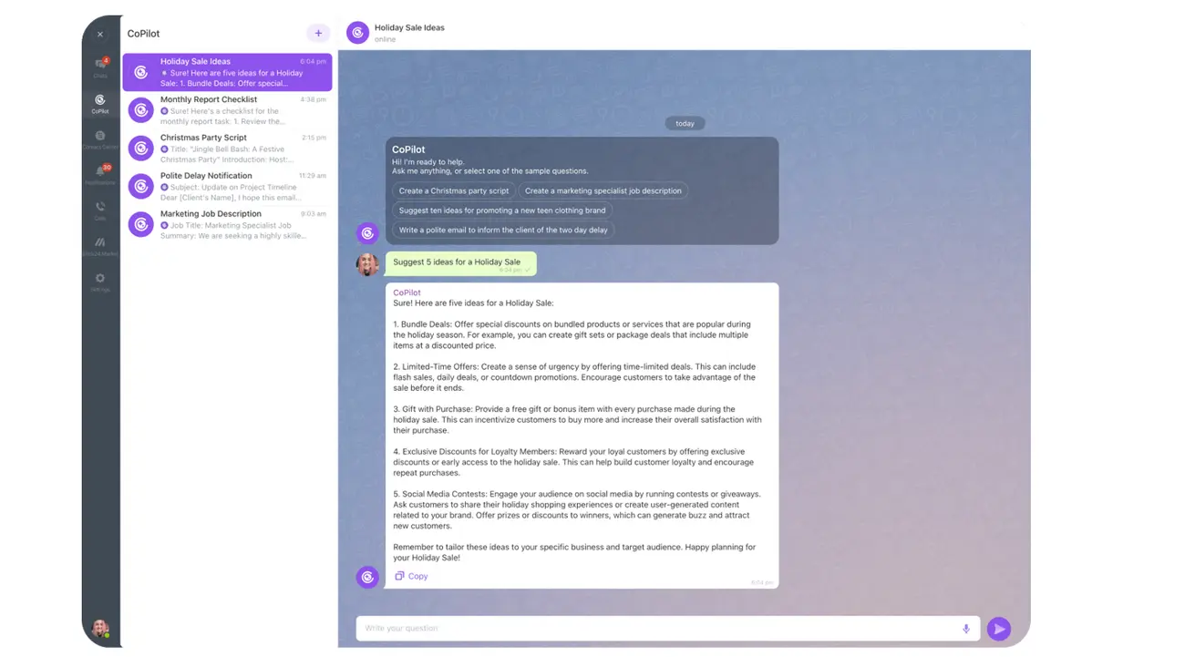 Work smarter with Bitrix24’s AI co-pilot Work smarter with Bitrix24’s AI co-pilot