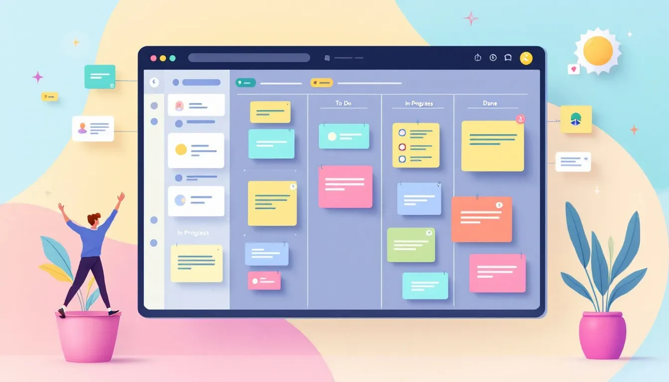 Visual project management using Kanban boards.